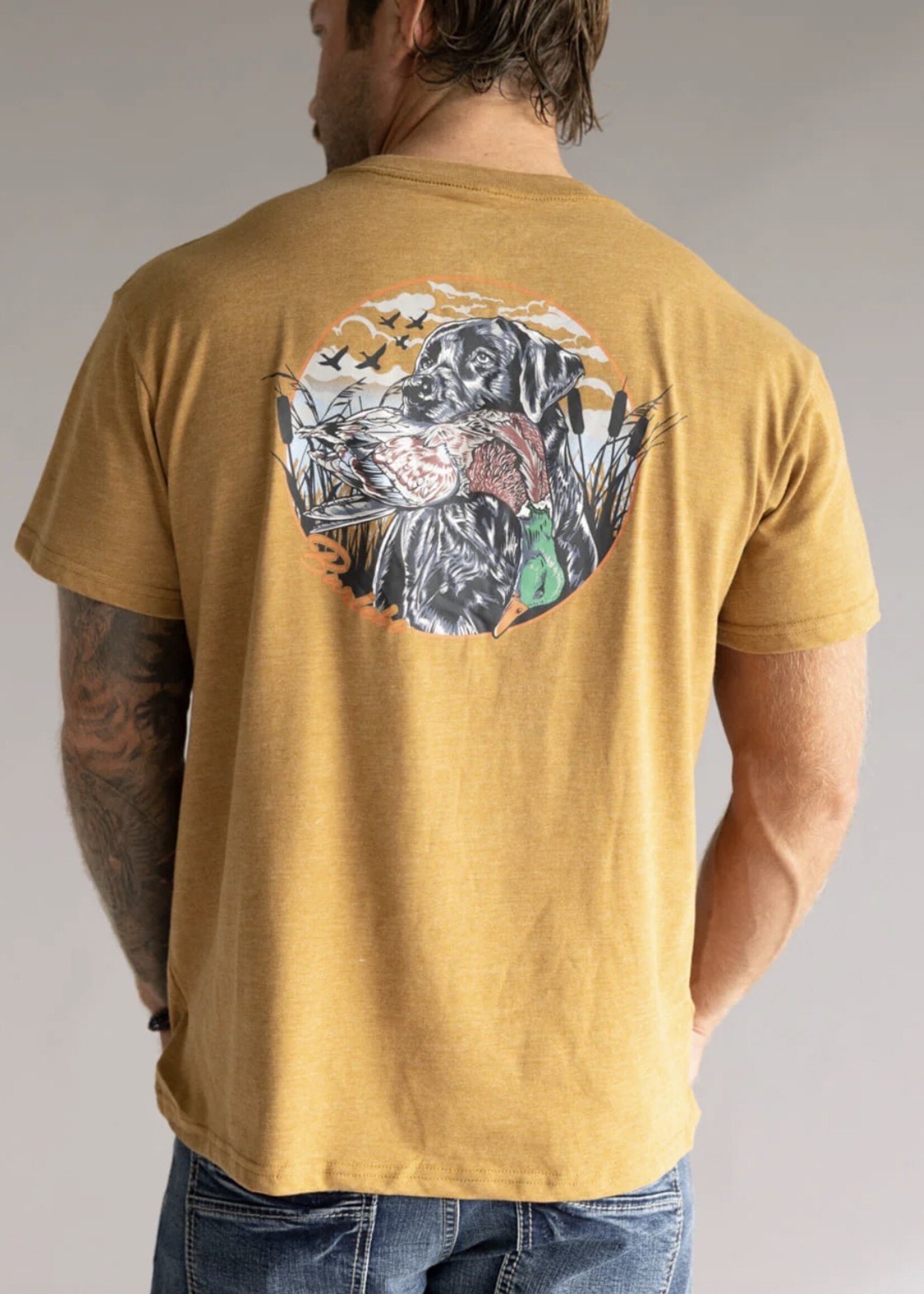 Burlebo Burlebo Adult SS Tee Duck Dog Light Brown