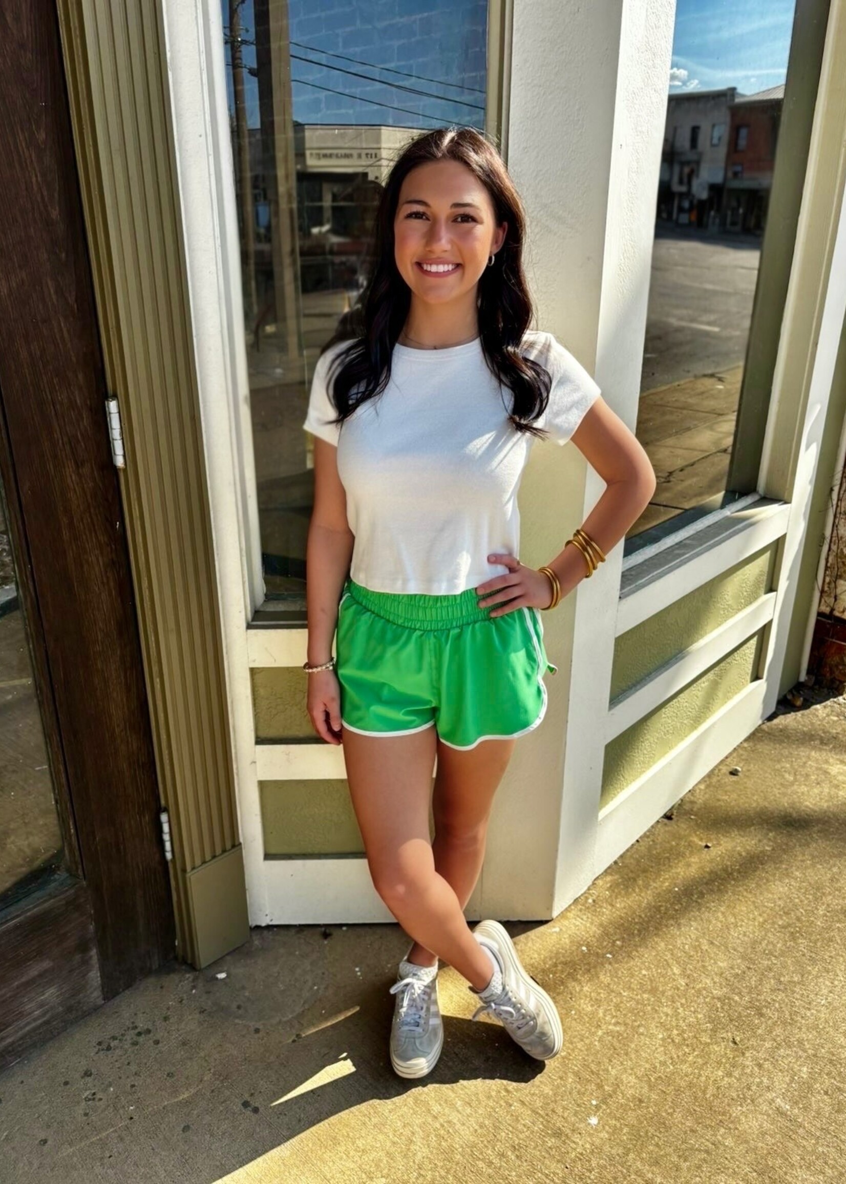 mono b Green Circuit Bound Active Shorts