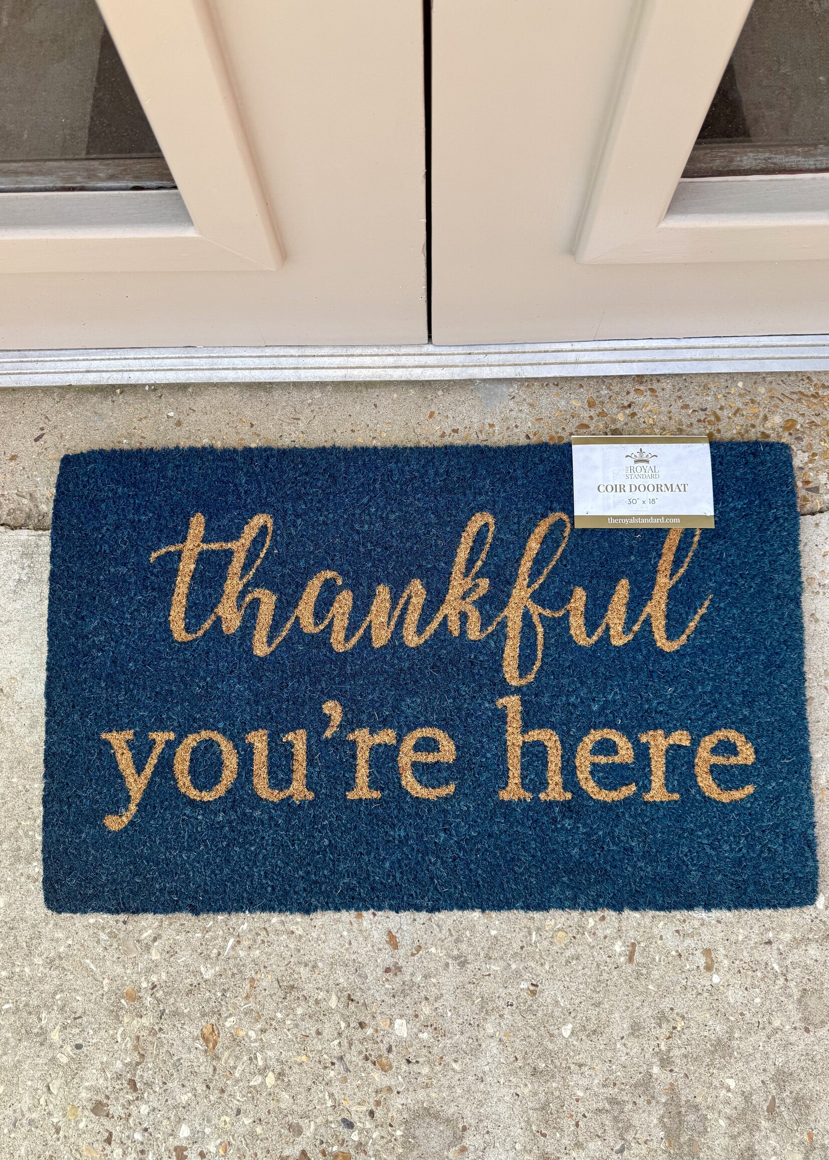 The Royal Standard Thankful You're Here Coir Doormat