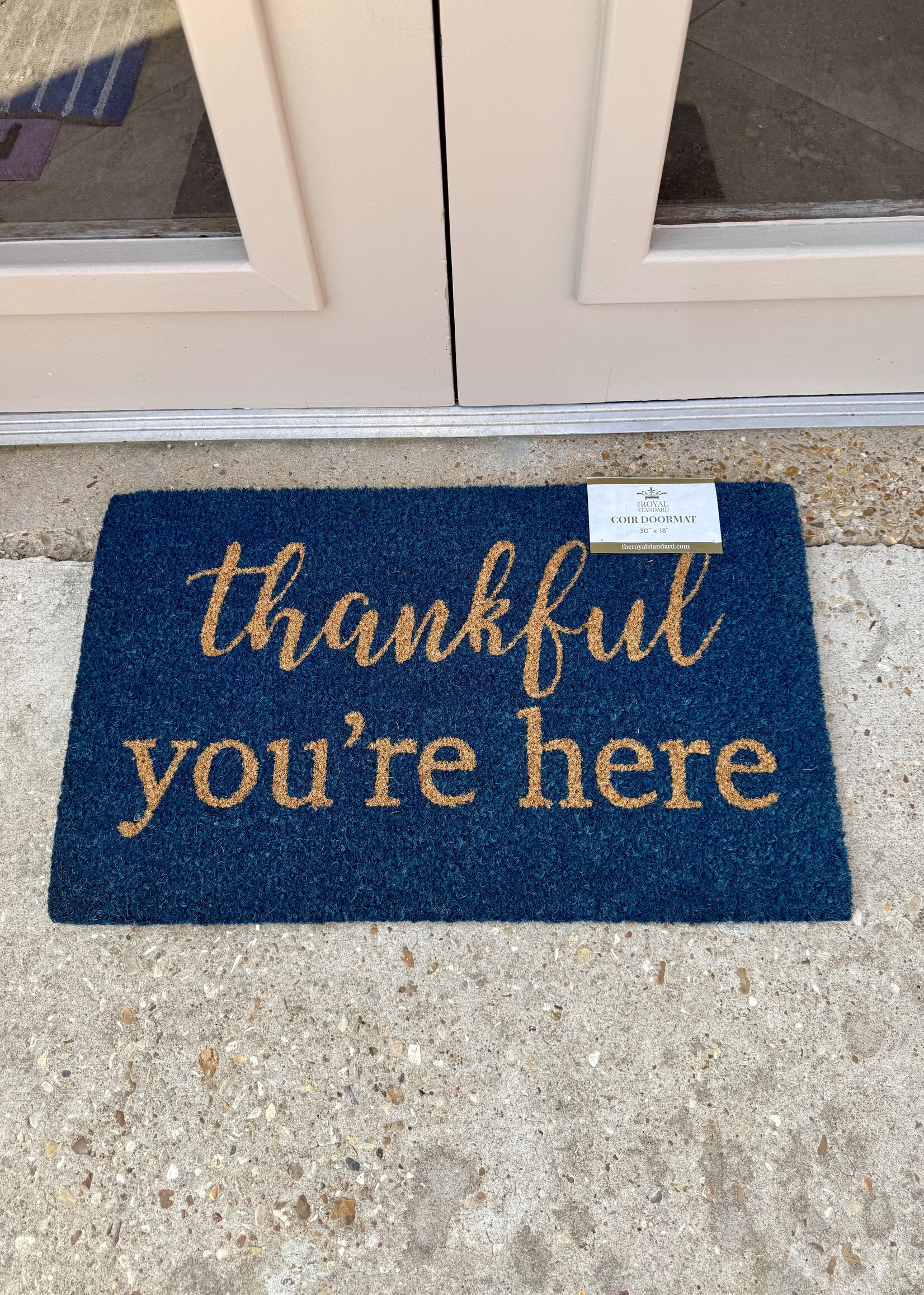 The Royal Standard Thankful You're Here Coir Doormat