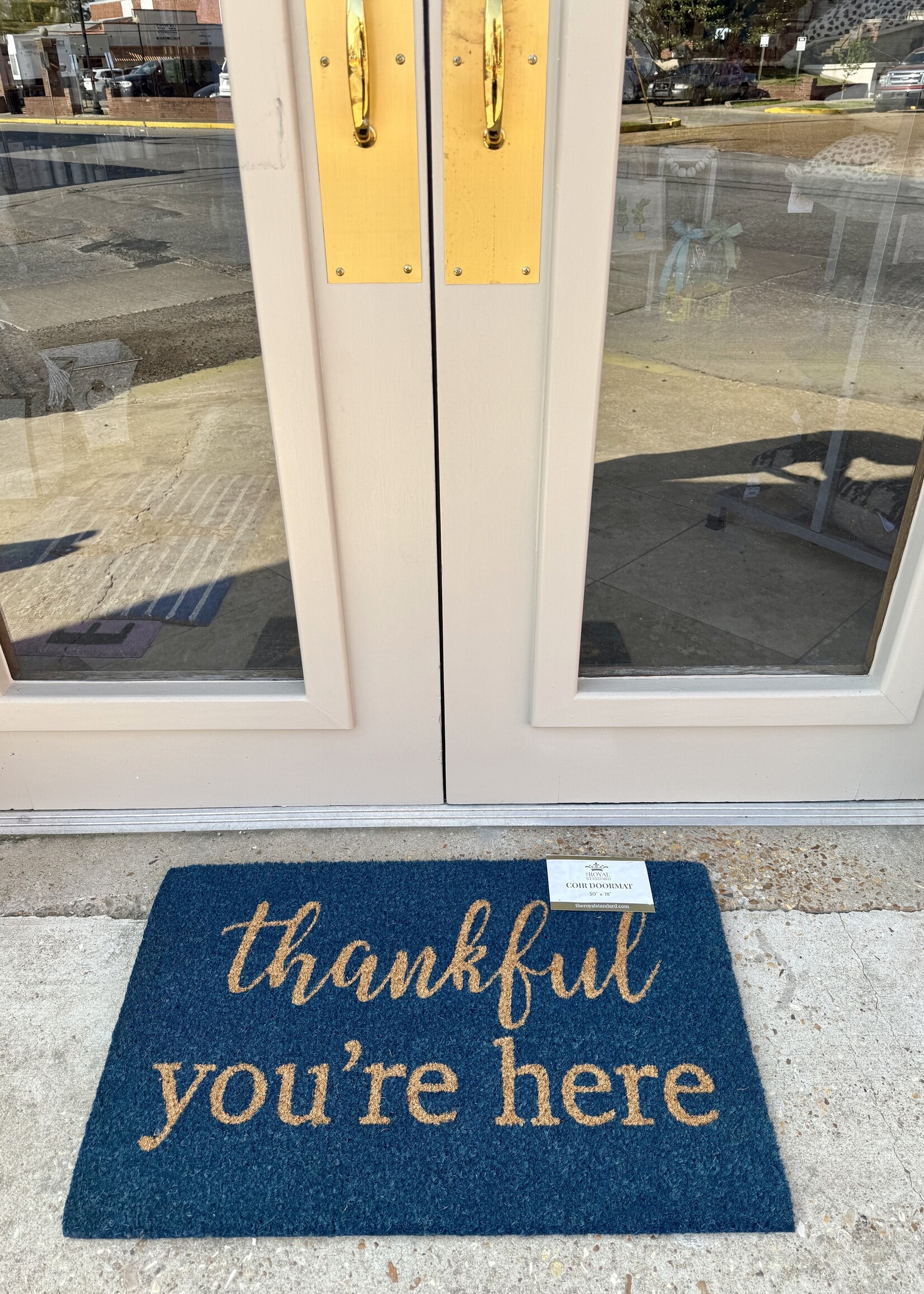 The Royal Standard Thankful You're Here Coir Doormat