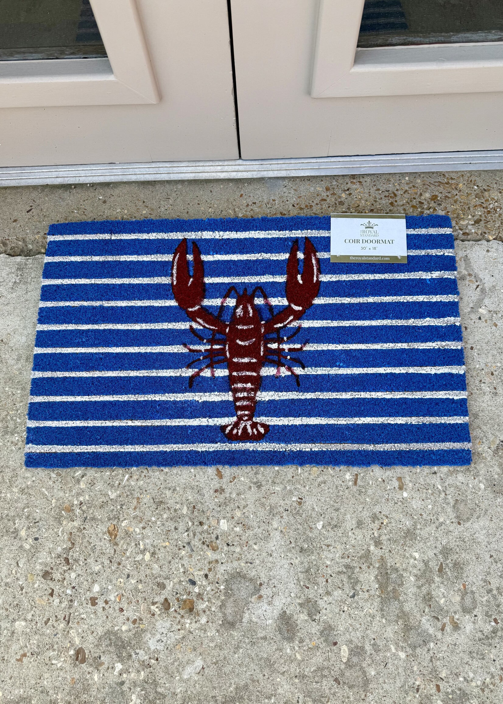 The Royal Standard Crawfish Stripe Coir Doormat