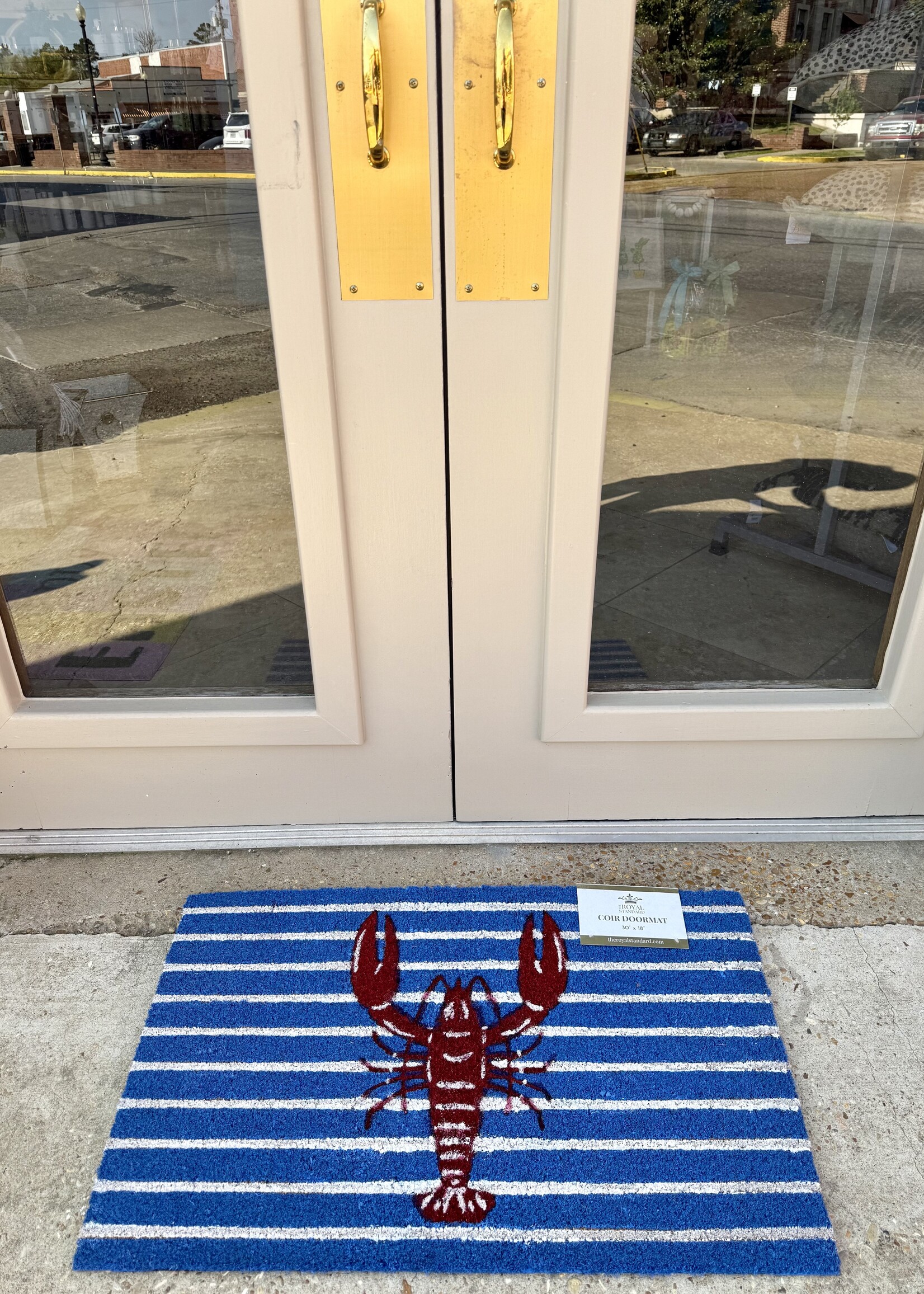 The Royal Standard Crawfish Stripe Coir Doormat