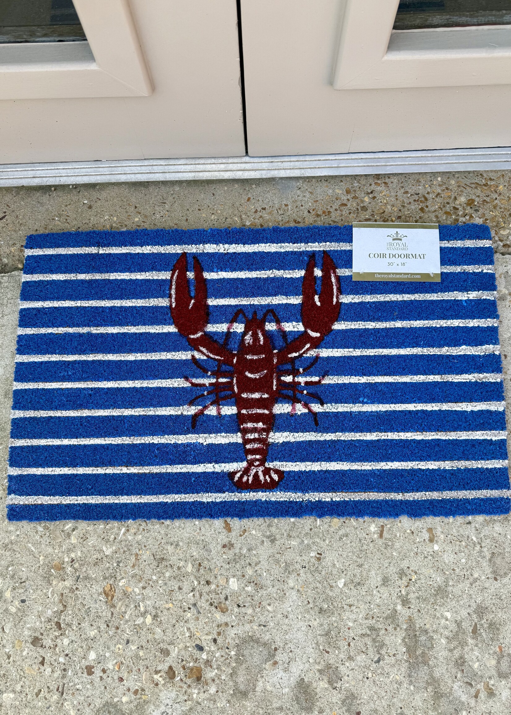 The Royal Standard Crawfish Stripe Coir Doormat