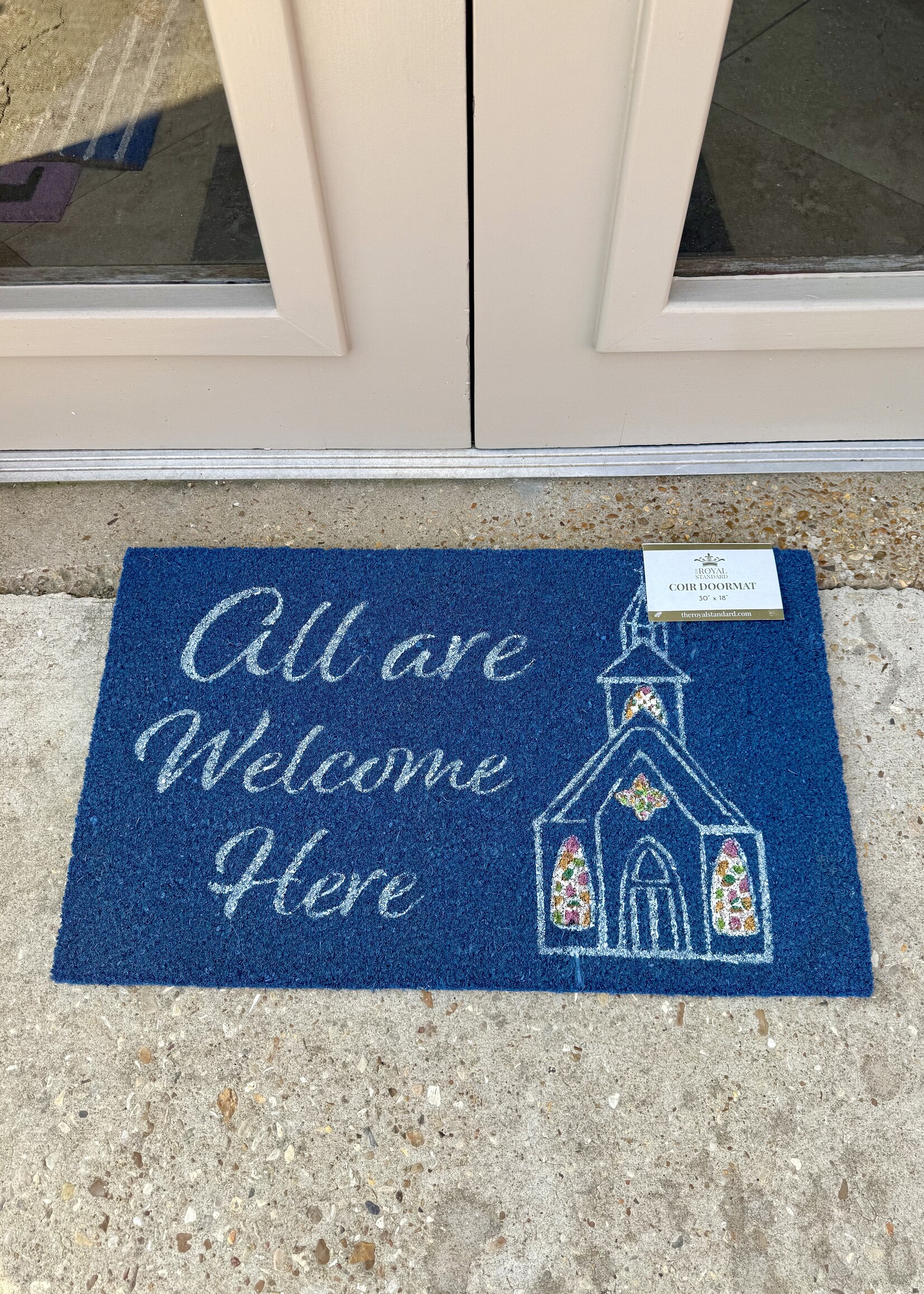 The Royal Standard All Are Welcome Here Coir Doormat