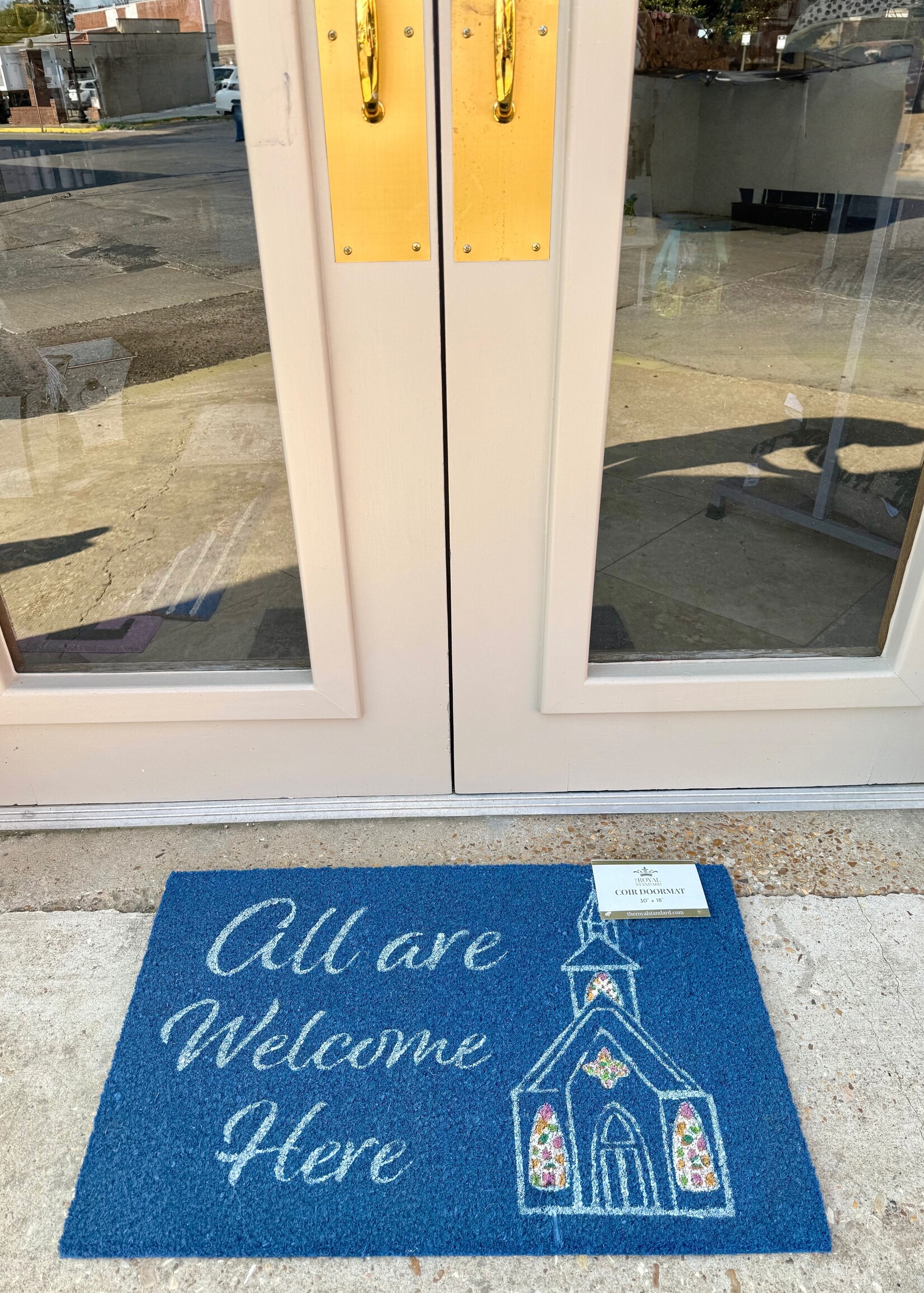 The Royal Standard All Are Welcome Here Coir Doormat