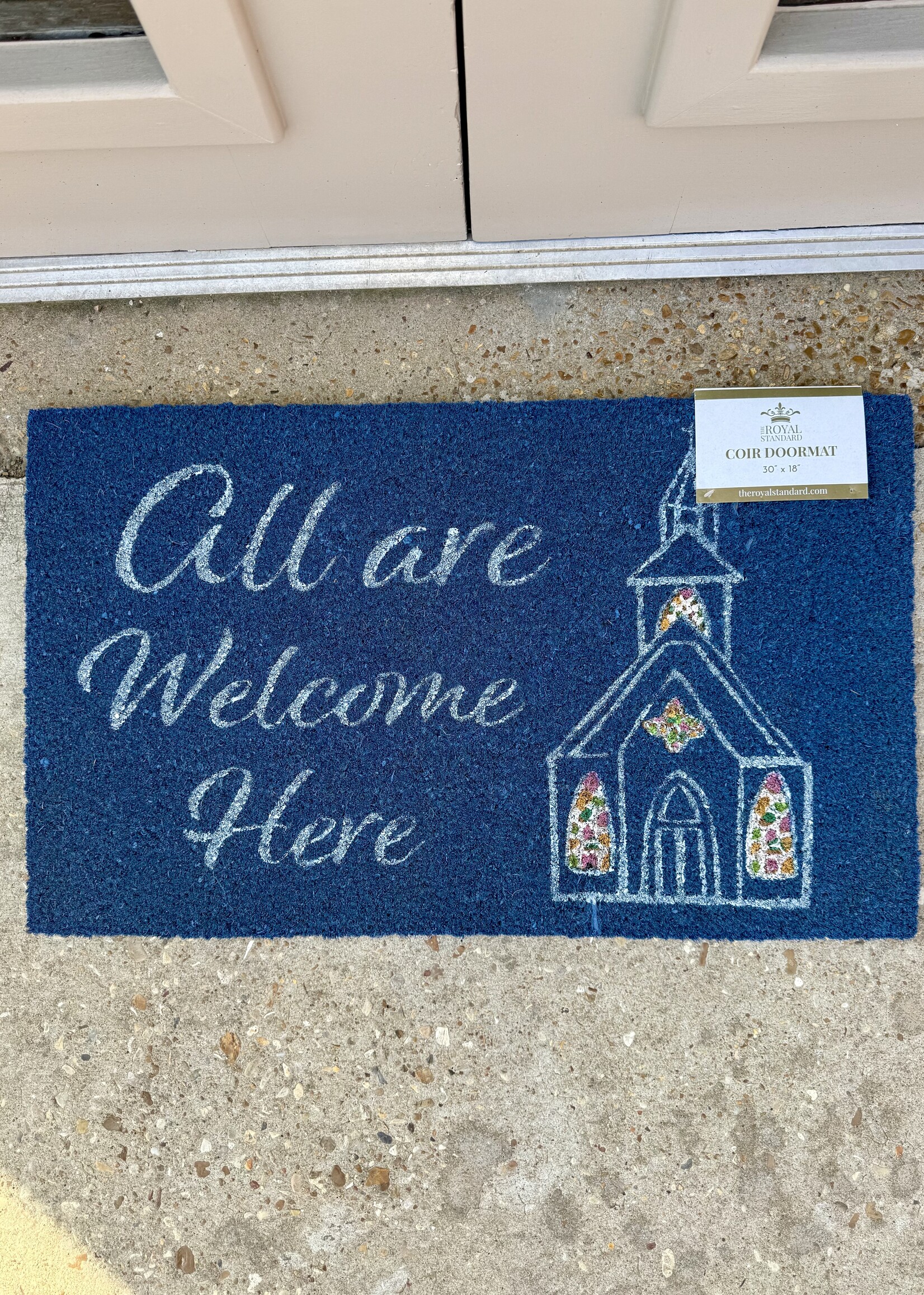 The Royal Standard All Are Welcome Here Coir Doormat