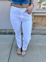 Bloom and Company White Clean Mid Rise Straight Jeans