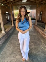 Vervet Optic White High Rise Stacked Waistband Wide Jeans