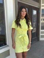 Flying Tomato Lime Washed Twill Mini Dress