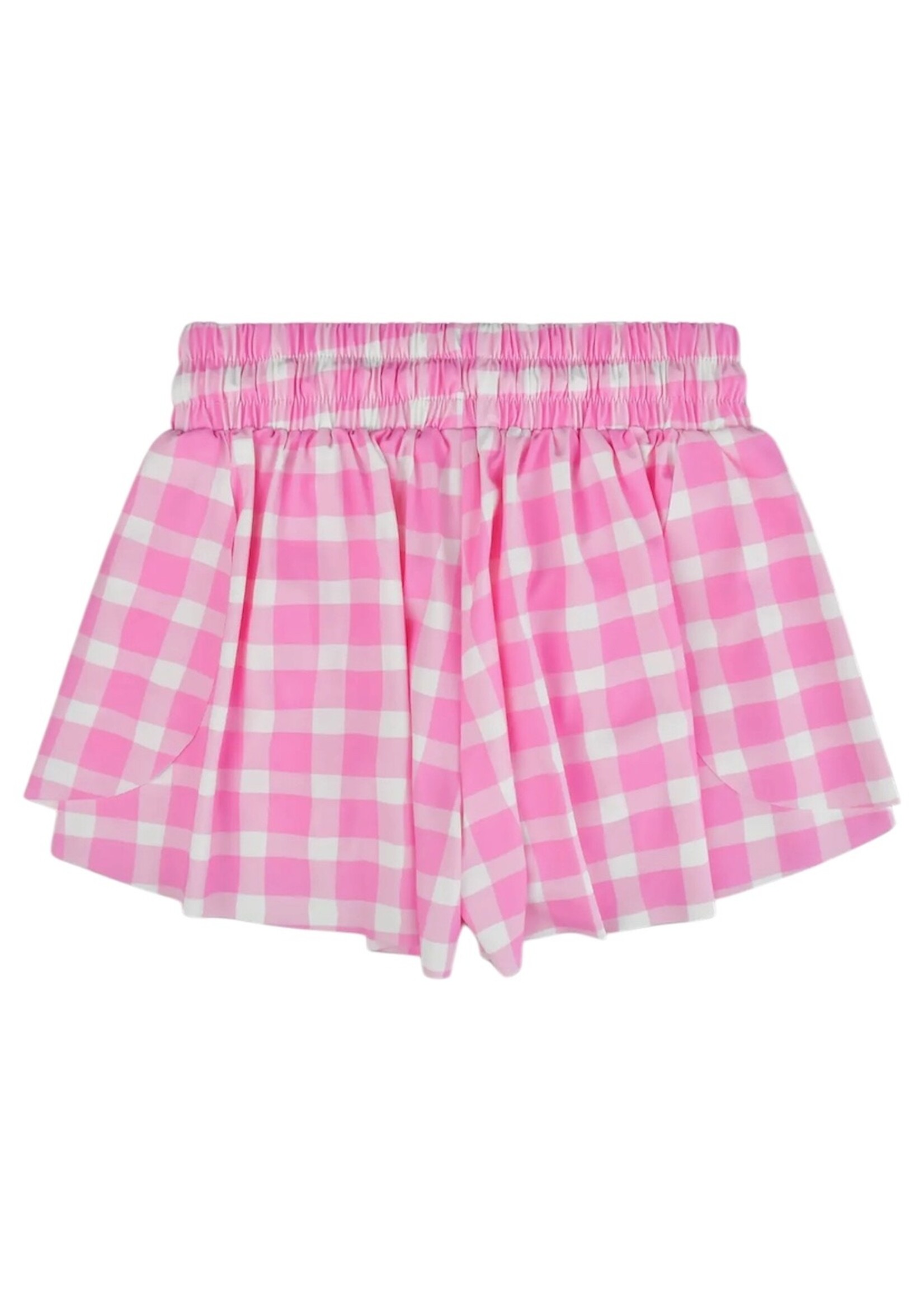 Bloom and Company Pink Gingham Butterfly Shorts