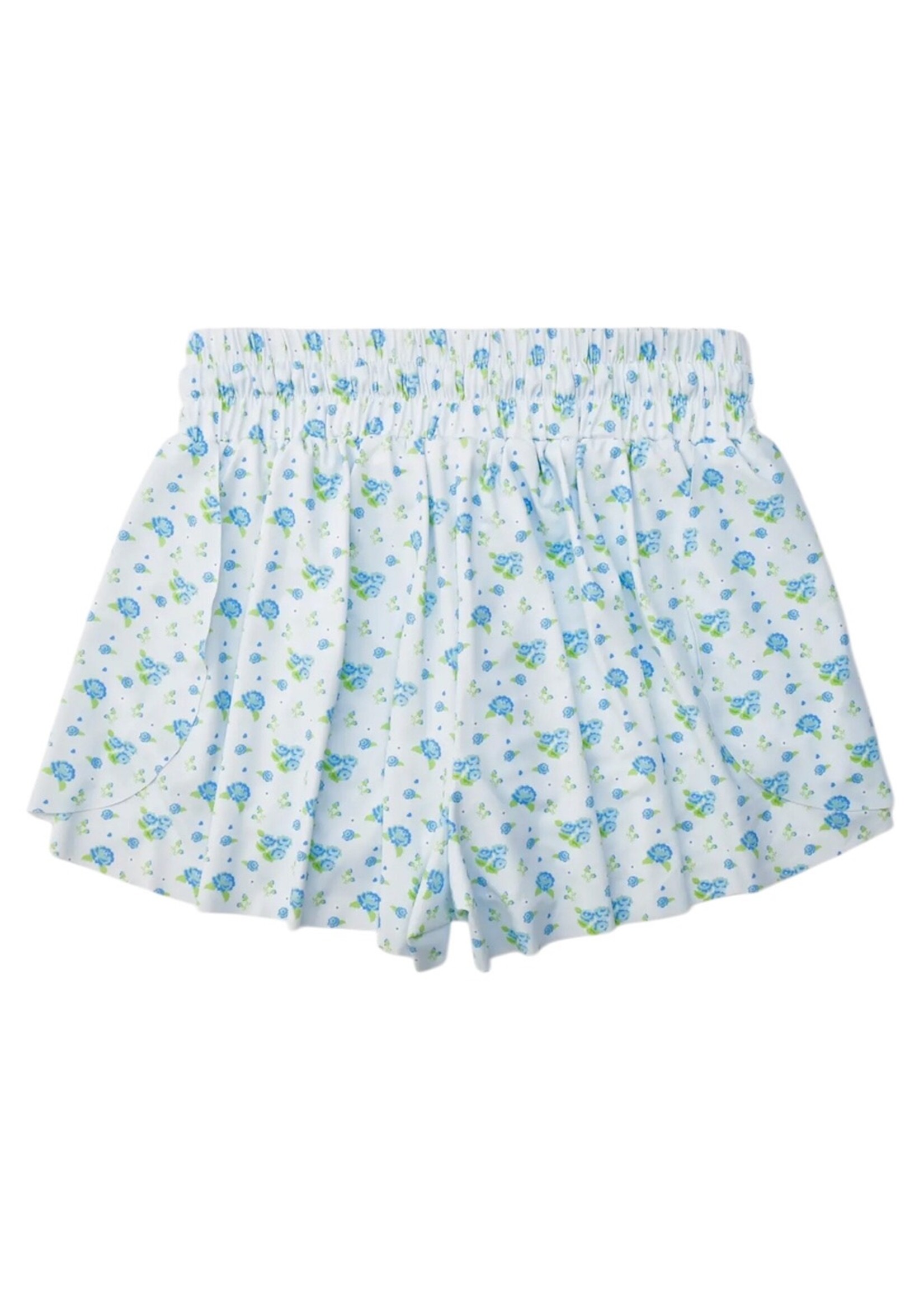 Bloom and Company Blue Floral Butterfly Shorts