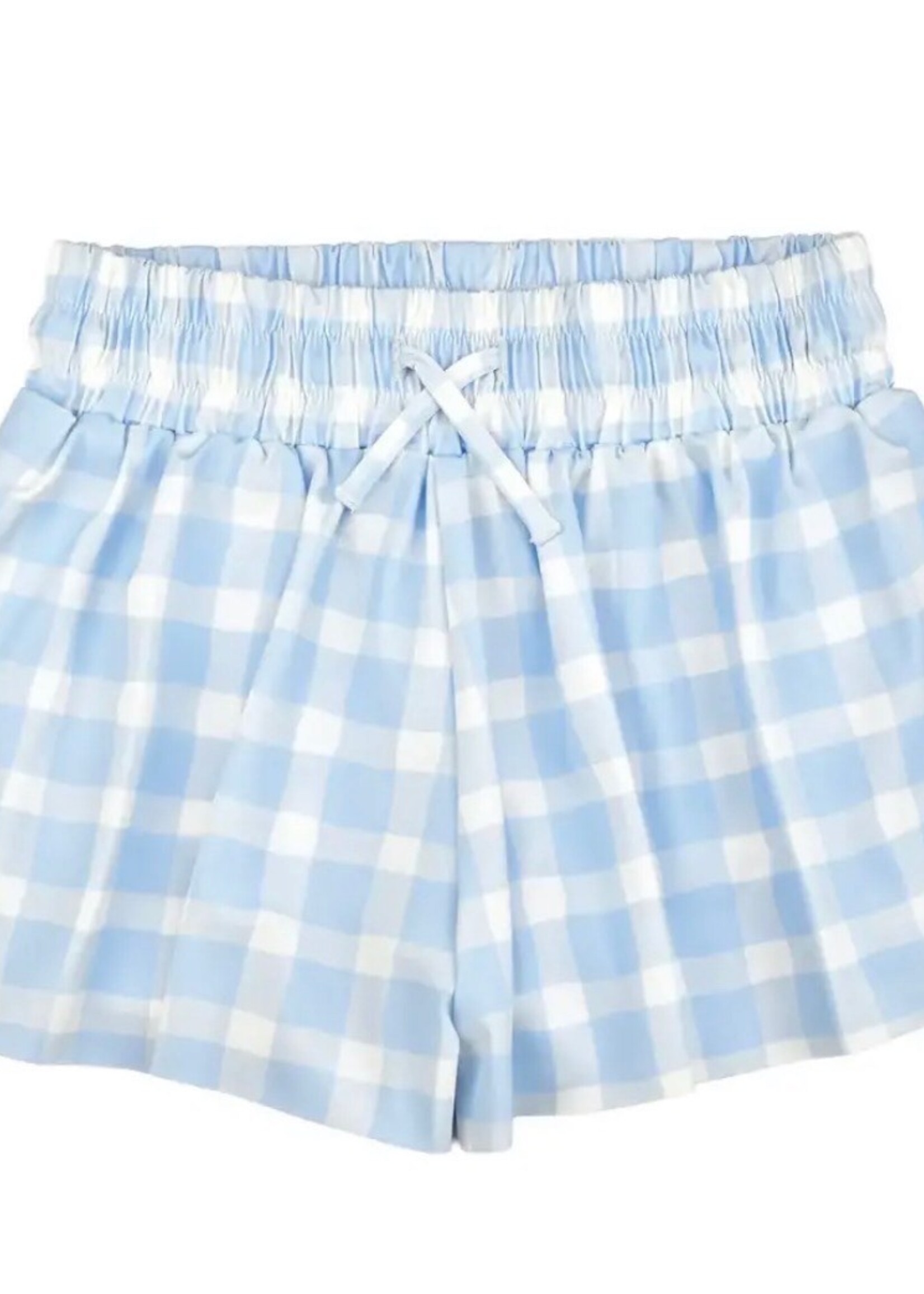 Bloom and Company Blue Gingham Butterfly Shorts