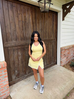 mono b Yellow Sculpted Active Dress