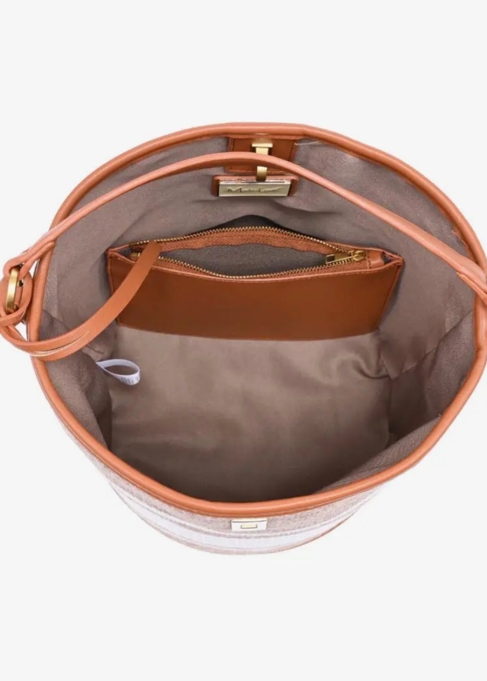 Moda Luxe Tan Mirella Bucket Bag