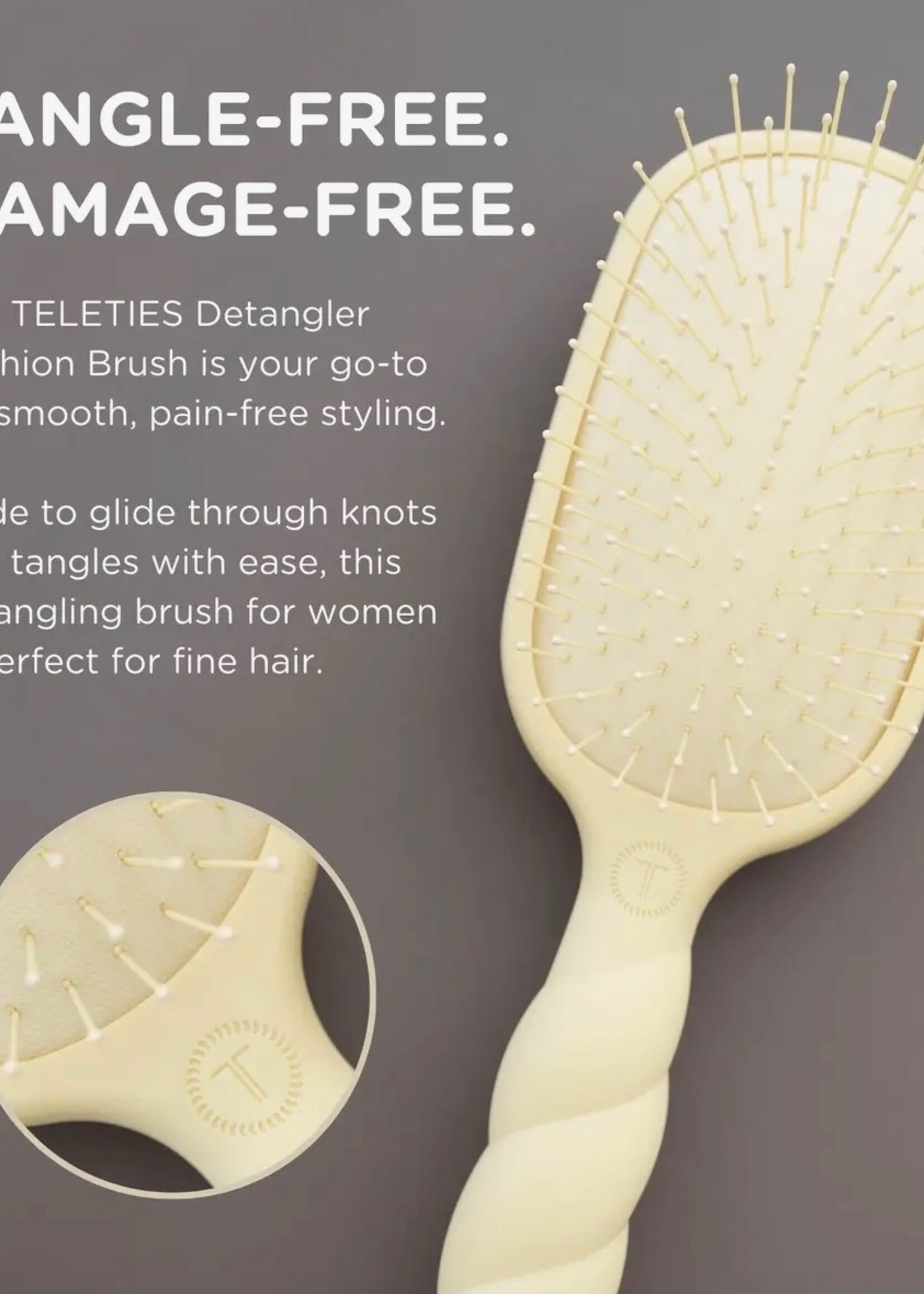 Teleties Tan Teleties Detangler Hair Brush