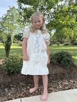 Rylee Faith Designs Embroidered Lace Girls Short Sleeved Dress