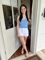 JBD White Classic Hem Short