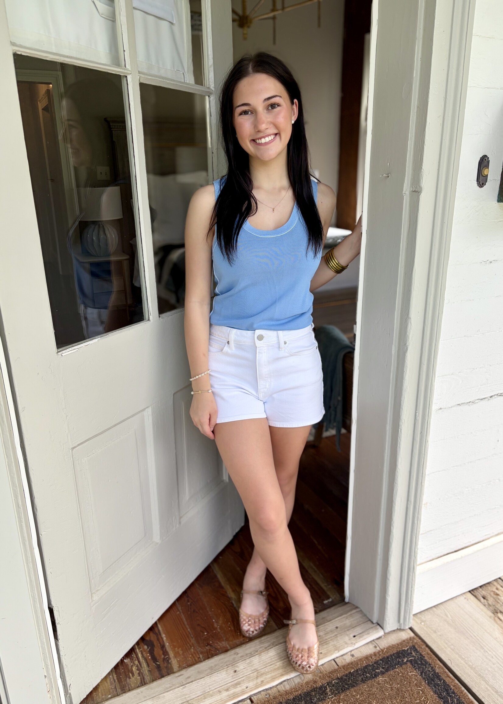 JBD White Classic Hem Short