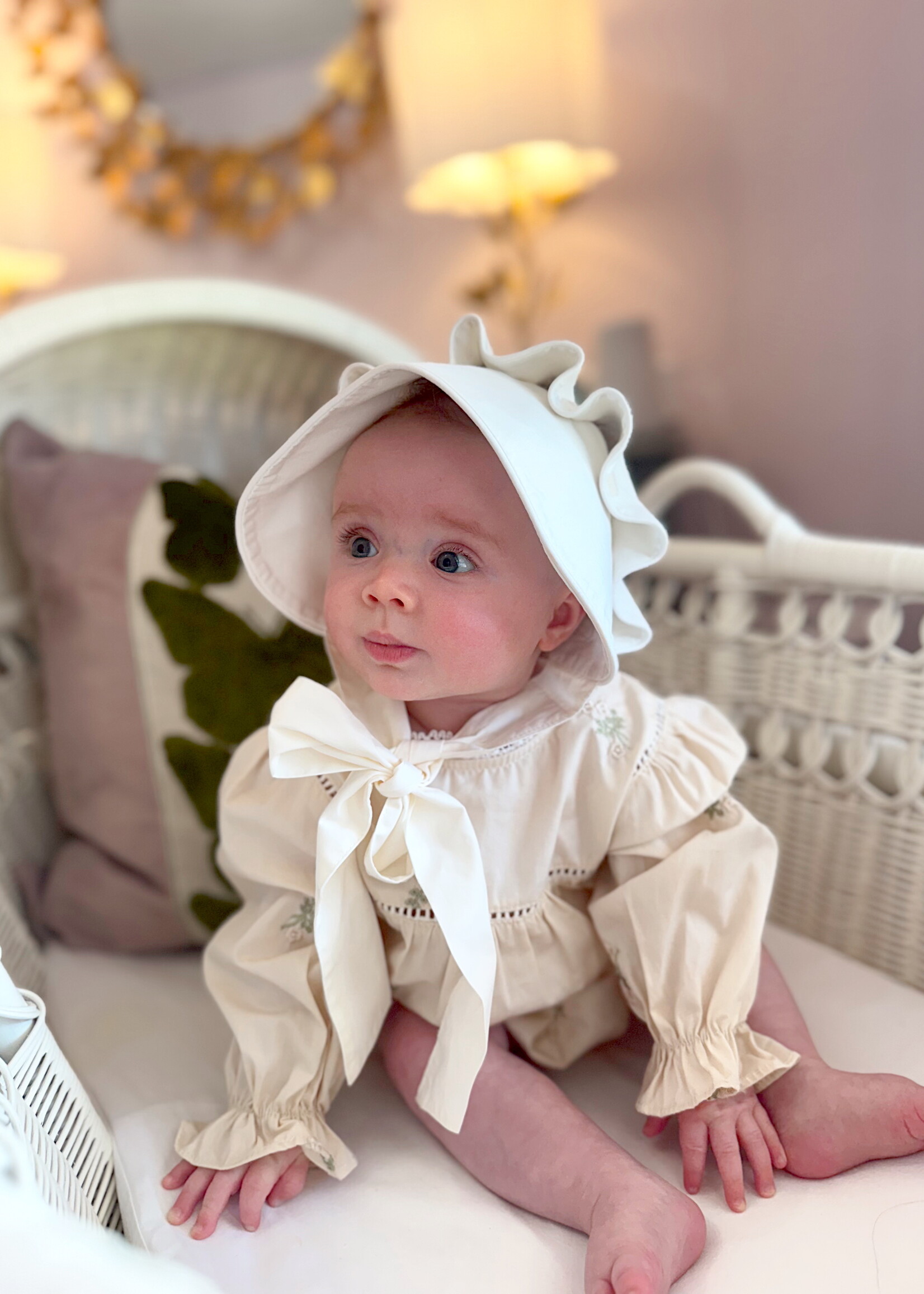 Rylee Faith Designs Fall Long-Sleeved Embroidered Baby Romper