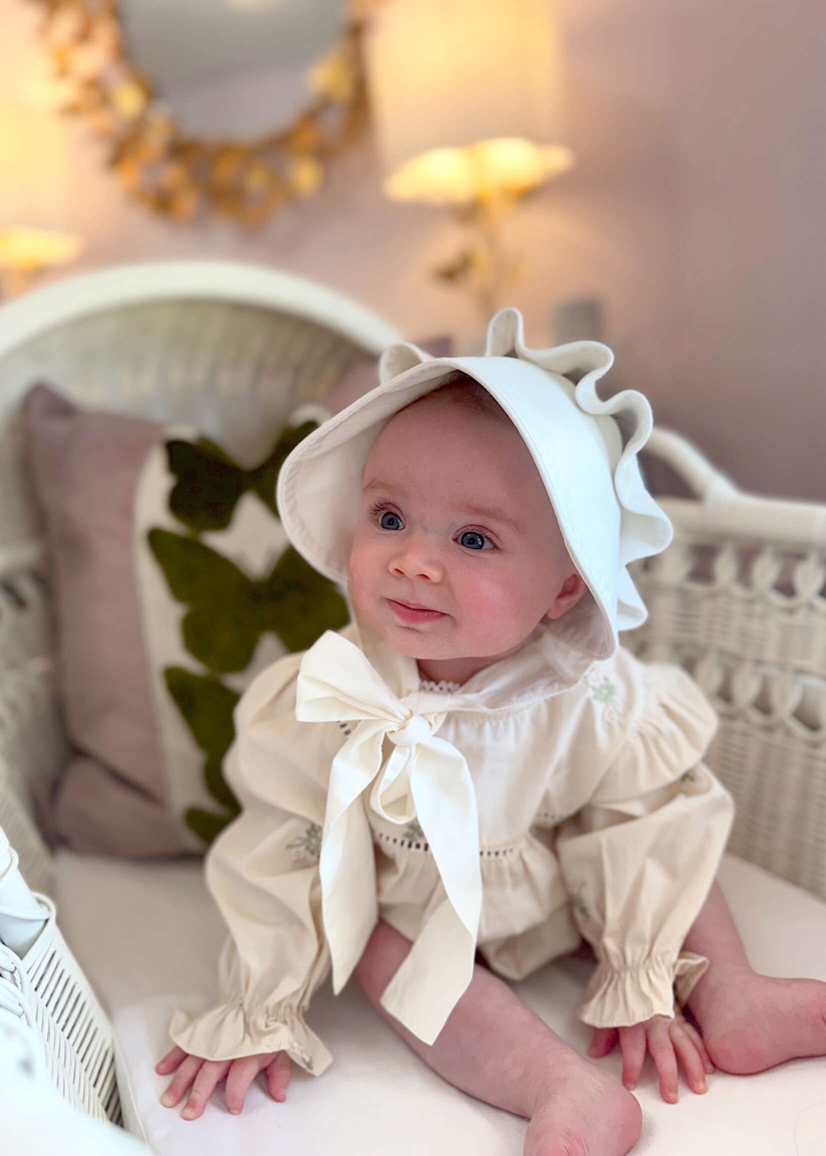 Rylee Faith Designs Fall Long-Sleeved Embroidered Baby Romper