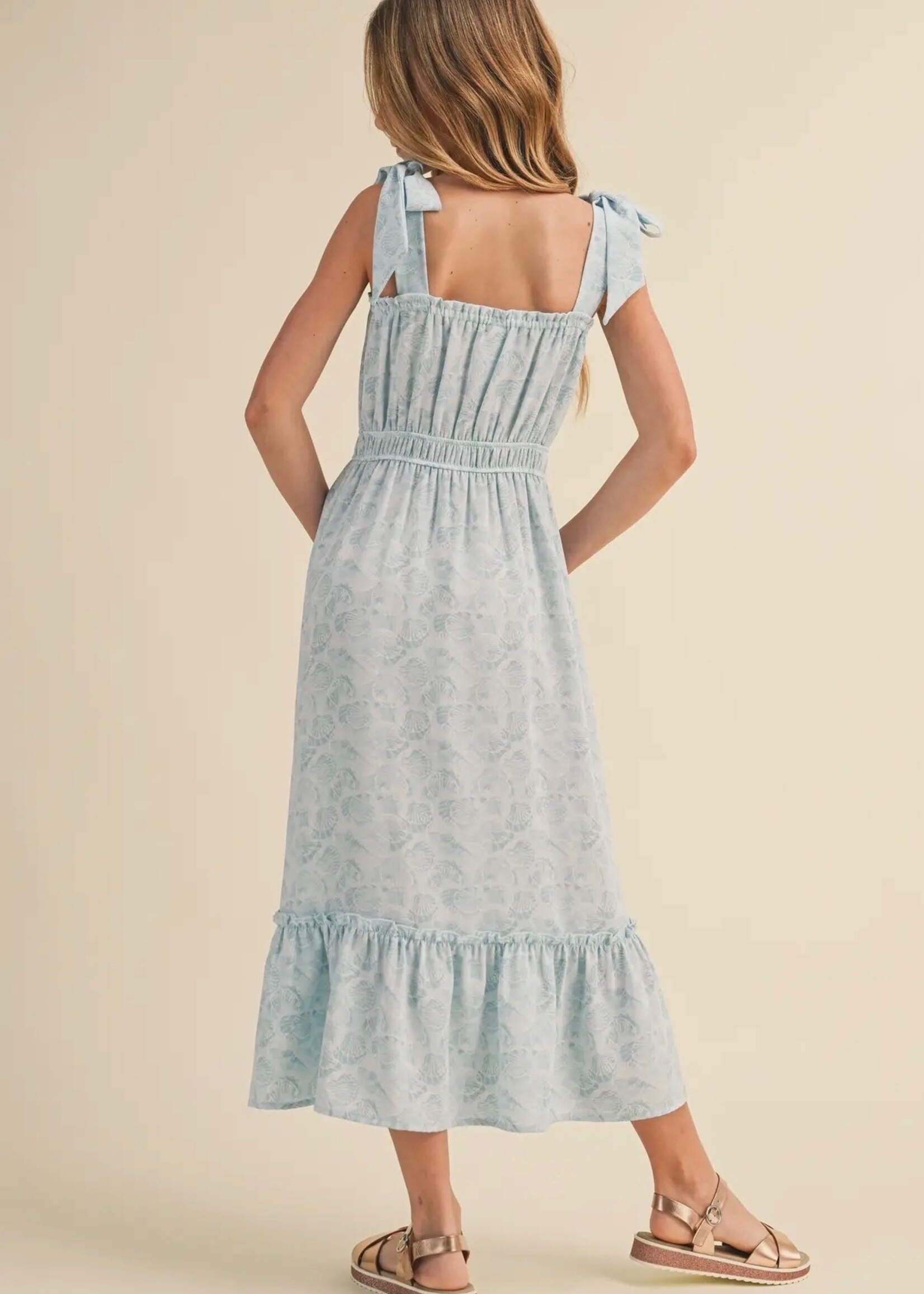 Bloom and Company Tween Girls Blue Strappy Midi Dress