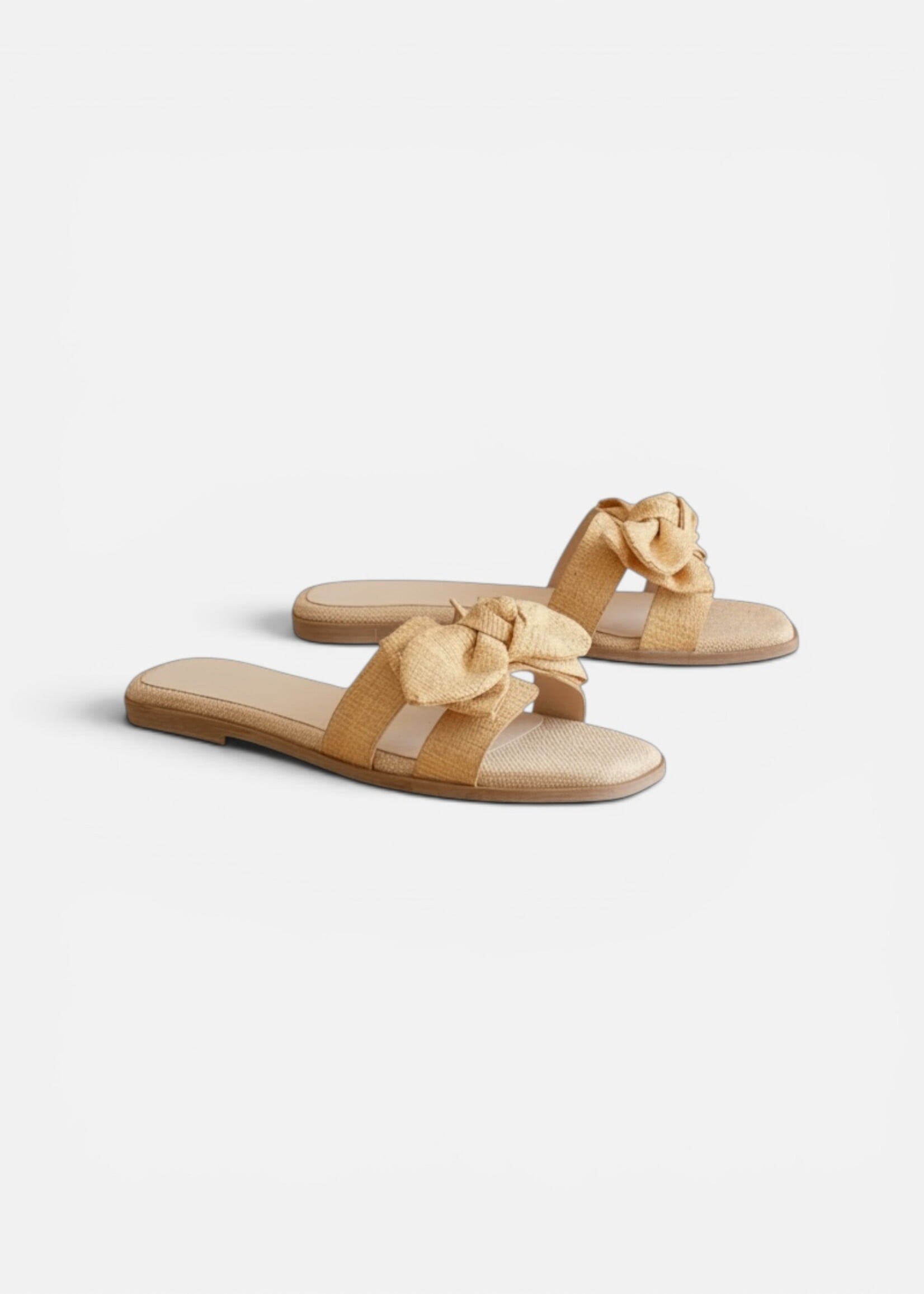 Oasis Society Textured Bow Slide Sandal