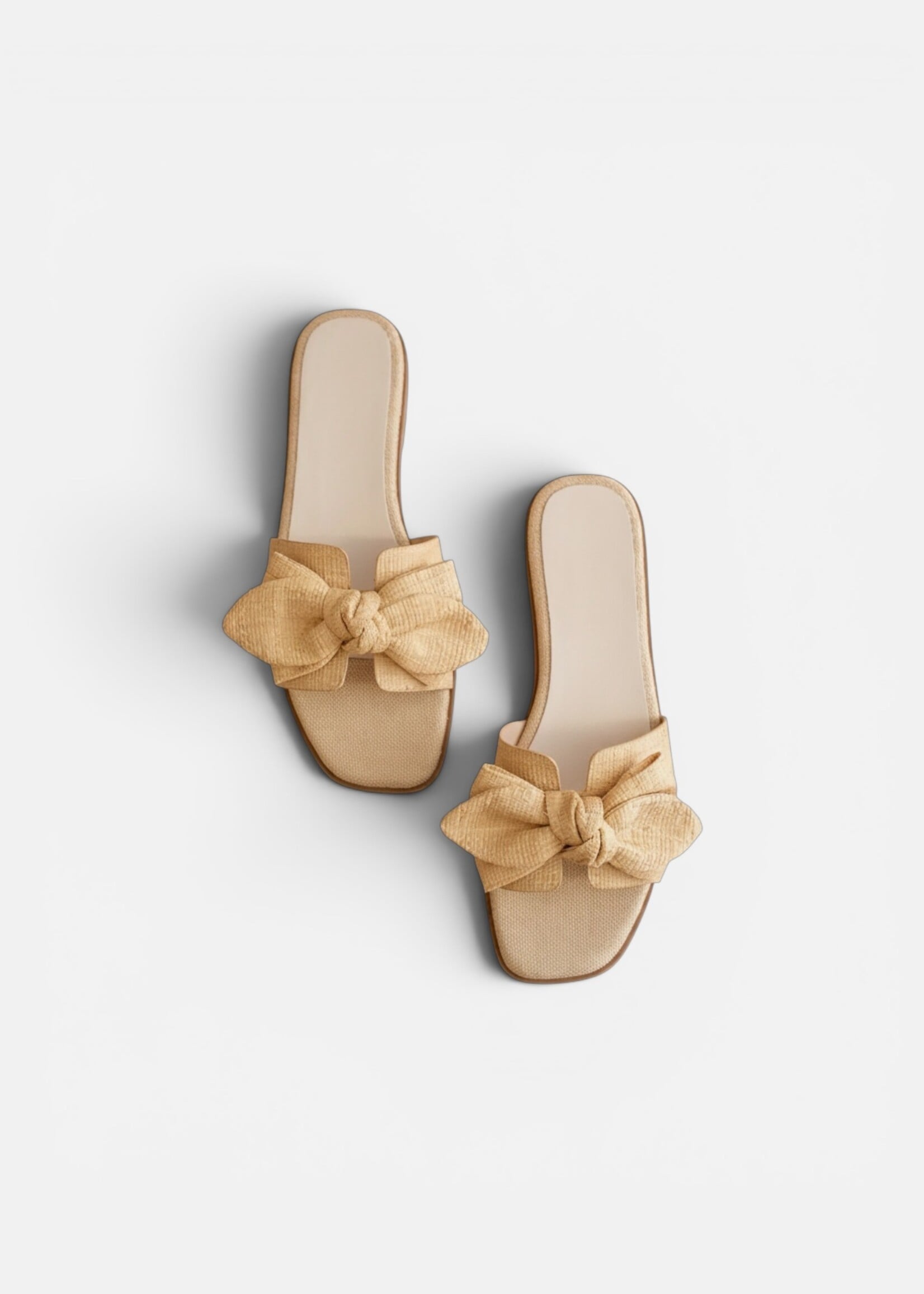 Oasis Society Textured Bow Slide Sandal