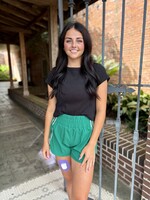 Bloom and Company Kelly Green Striped Activewear Shorts