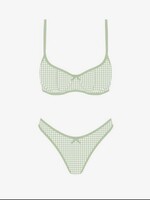 Sunday Brunch Green Gingham Bikini