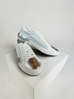 Miami Shop White Lace Up Textured Woven Sneaker