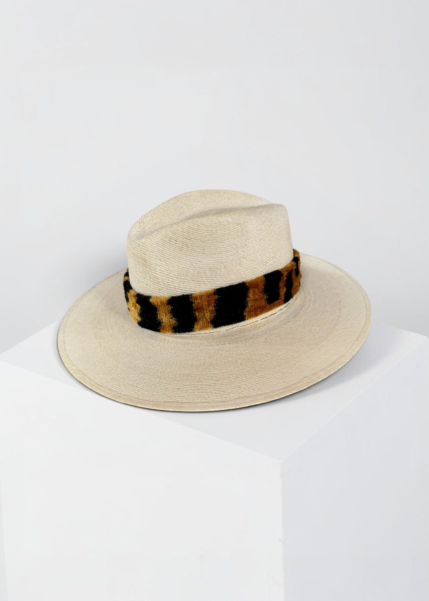Bloom and Company Baldiz Black & Brown Ikat Hat