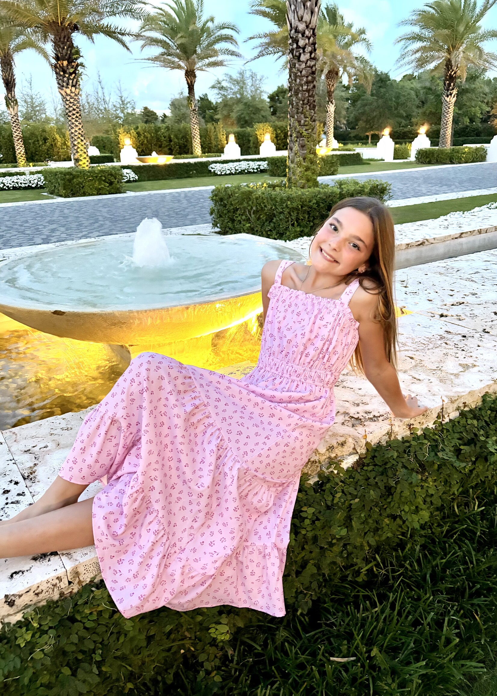 Bloom and Company Tween Girls Pink Maxi Dress