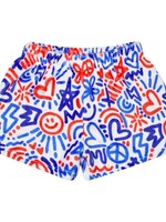 Iscream Red White & Blue Plush Shorts