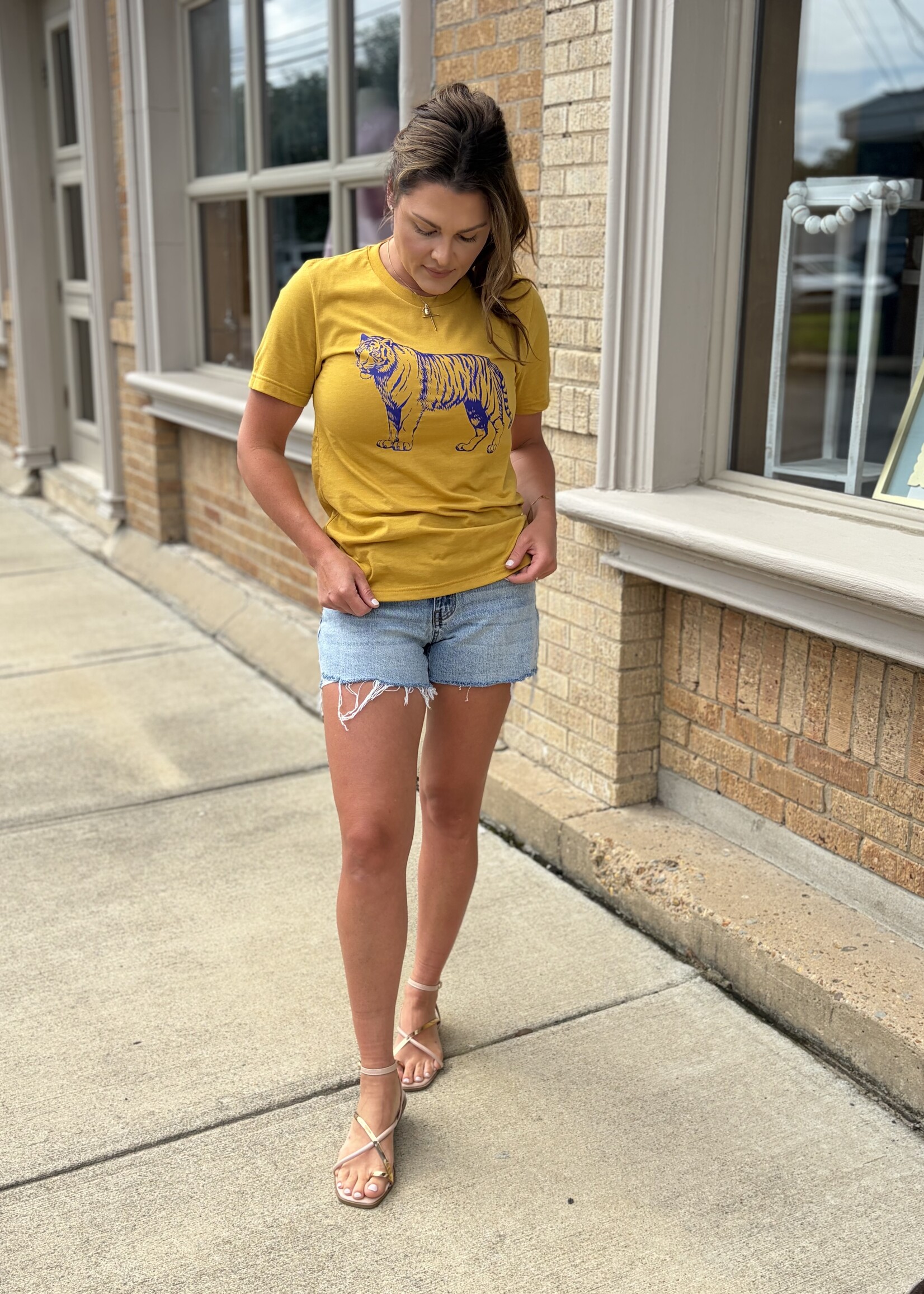 Bloom and Company Purple & Gold Tiger T-Shirt