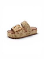 Mars Sky Shoes Platform Double Strap Sandals w/ Emblem
