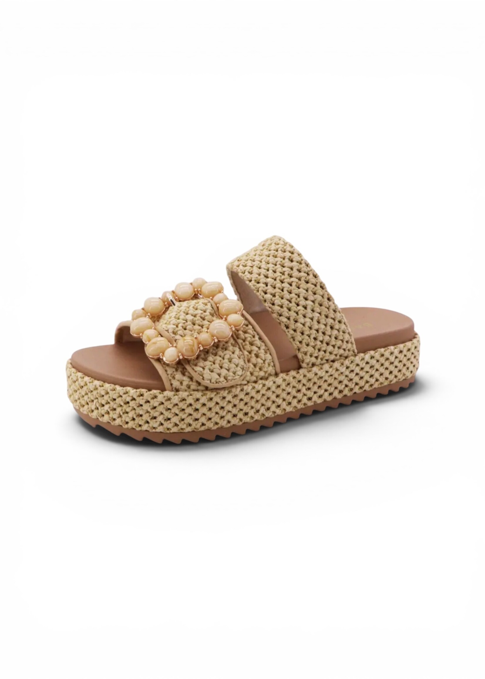 Mars Sky Shoes Platform Double Strap Sandals w/ Emblem