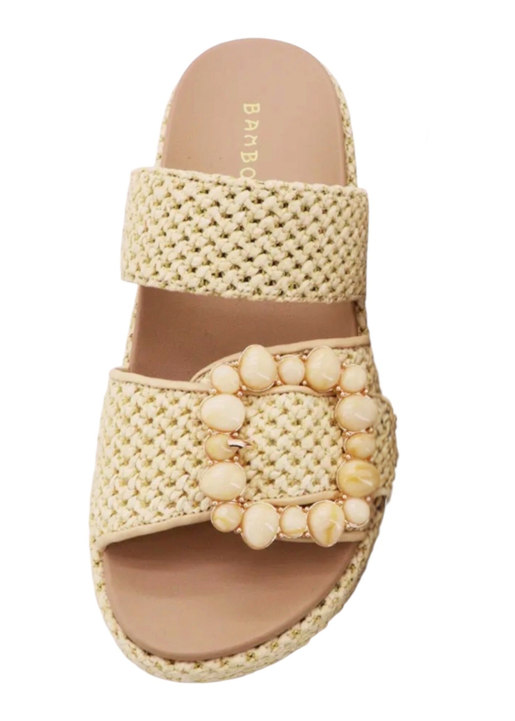 Mars Sky Shoes Platform Double Strap Sandals w/ Emblem