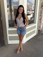 Bloom and Company Zebra Print Cami Tank w/ Scarf