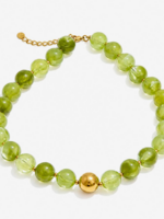 Bloom and Company Lime Beaded Statement Necklace