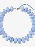 Bloom and Company Blue Polished Bead Statement Necklace