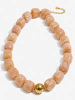 Bloom and Company Neutral Chunky Beaded Statement Necklace
