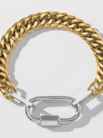 Bloom and Company Gold Two Toned Chain Bracelet