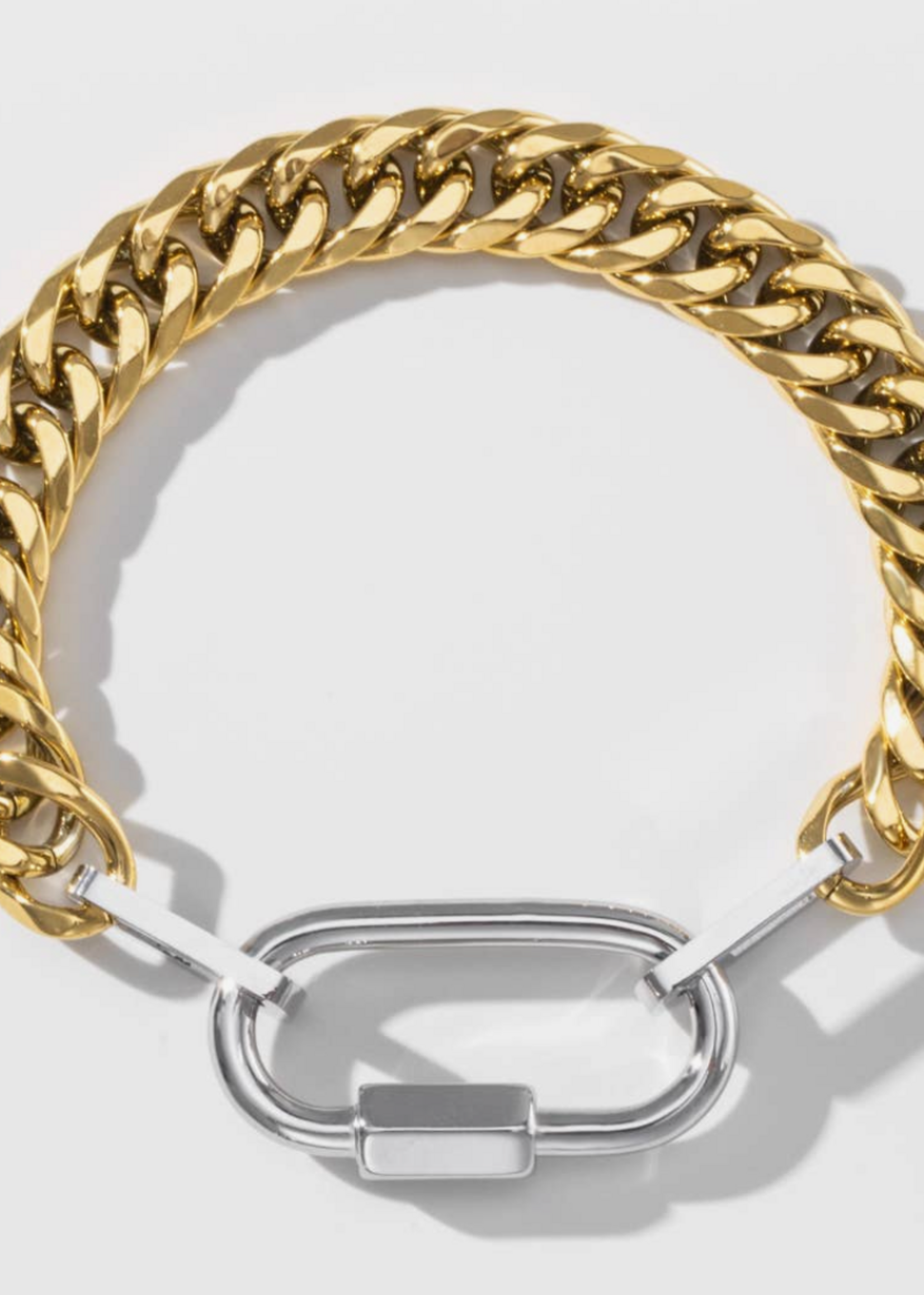 Bloom and Company Gold Two Toned Chain Bracelet