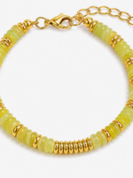 Bloom and Company Lime & Gold Beaded Bracelet