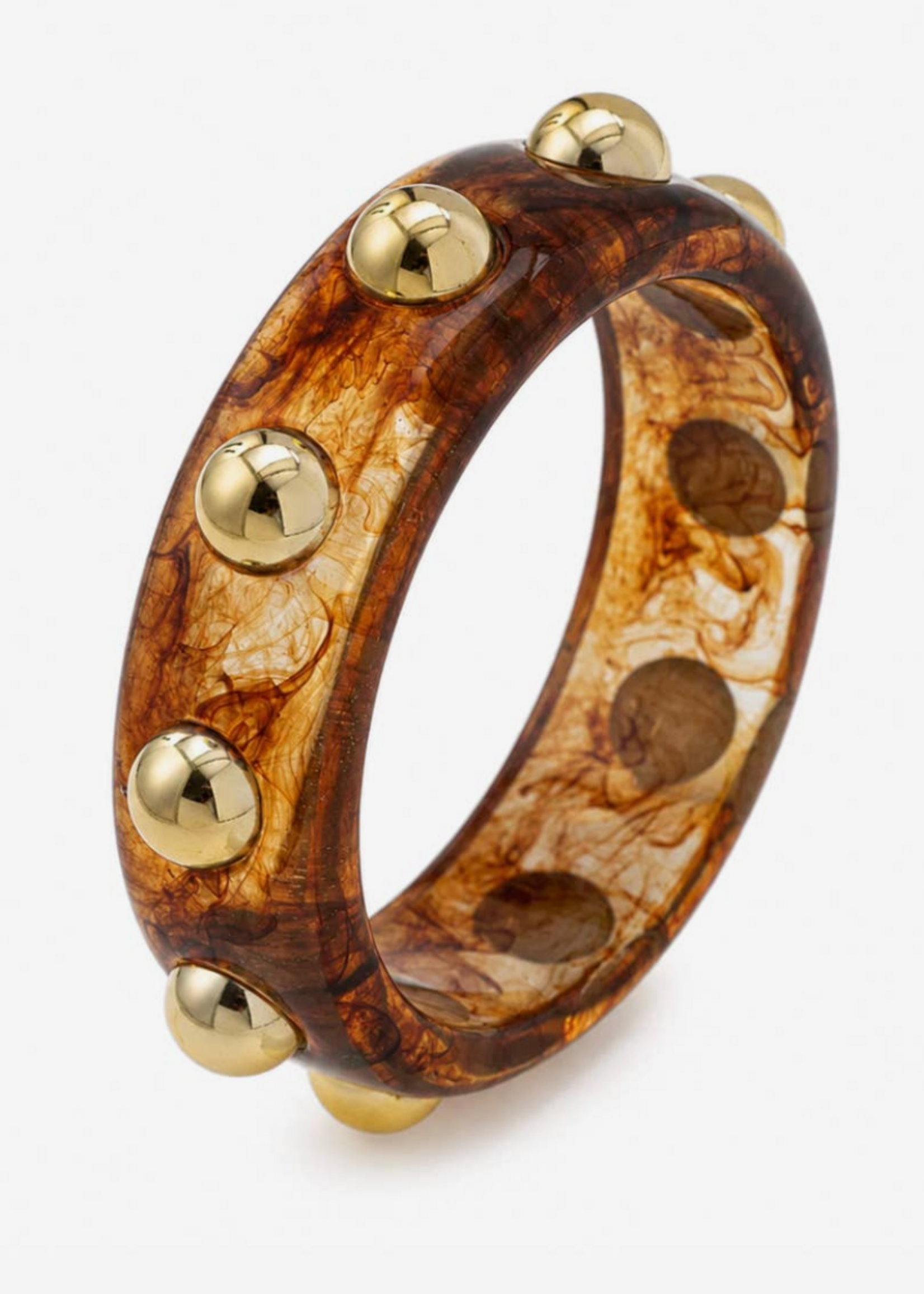 Bloom and Company Amber Gold Studded Bangle