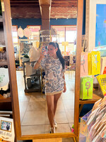 Aapparella Camo Colorblock Trim Top & Skirt Set