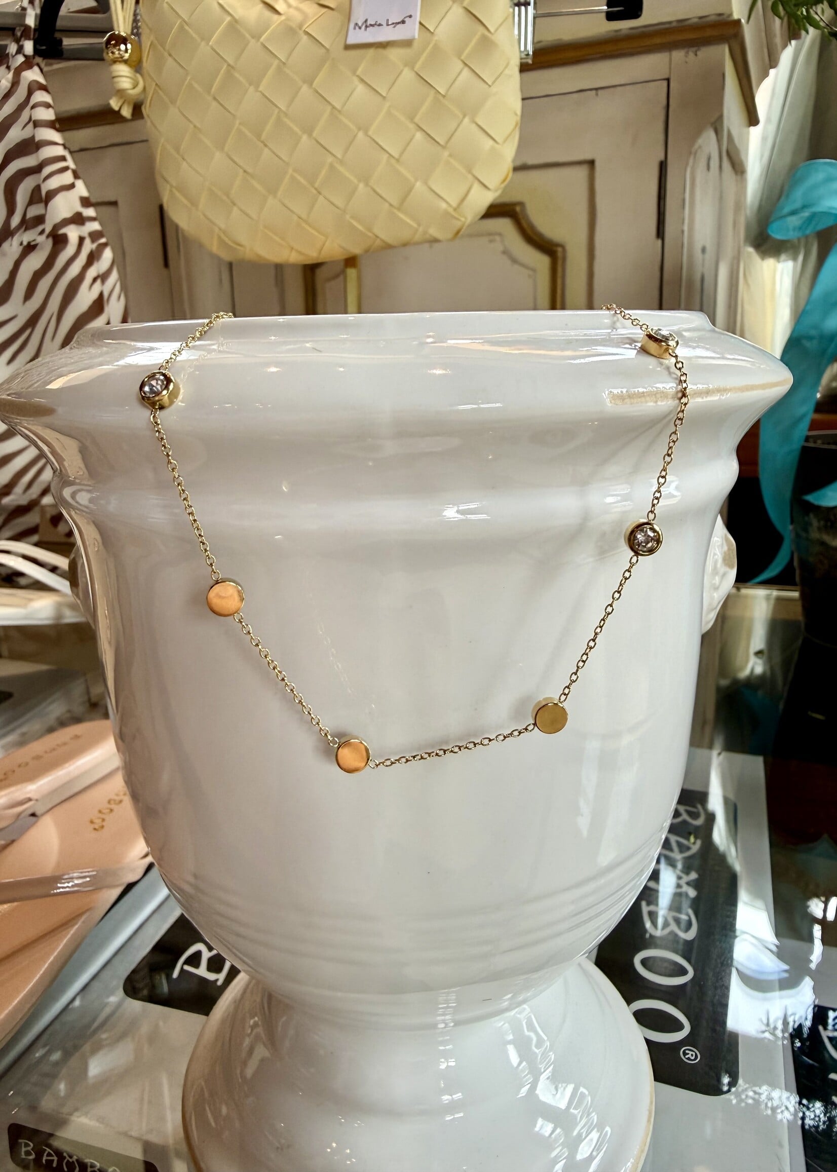 Chansutt Pearls 18k Gold Plated w/ Diamond Accent Necklace