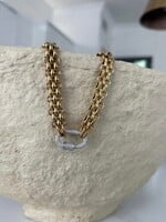Chansutt Pearls 18k Gold Plated Silver Lock Necklace