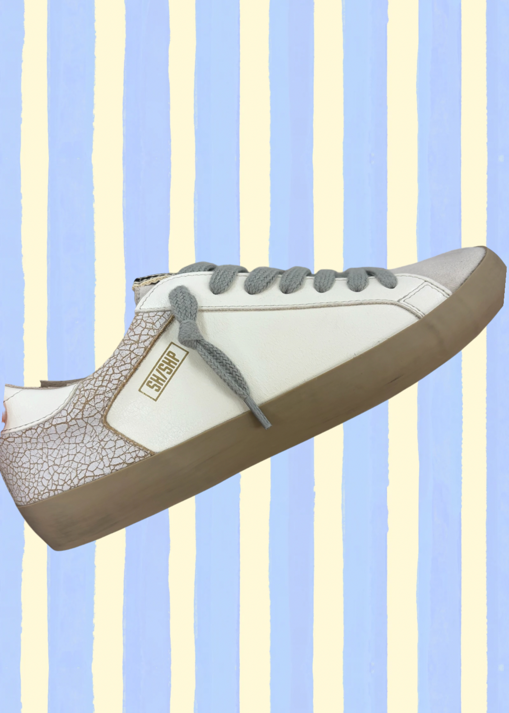 Shu Shop White w/ Grey Accent Sneaker